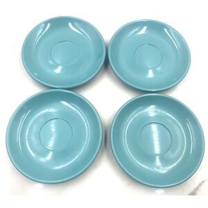 Vintage Boonton Saucers Melamine Boontonware 6" 202-6 Blue Set Of 4
